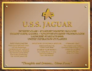 USS Jaguar Commissioning Plaque - Intrepid Class